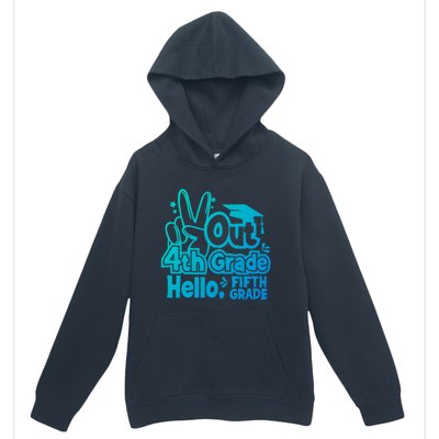 Peace Out 4Th Grade Hello 5Th Grade Teacher Graduation Cap Great Gift Urban Pullover Hoodie