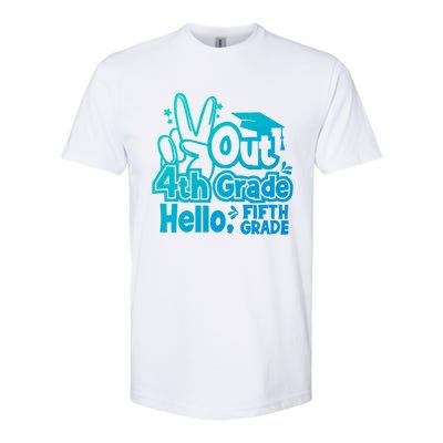 Peace Out 4Th Grade Hello 5Th Grade Teacher Graduation Cap Great Gift Softstyle CVC T-Shirt