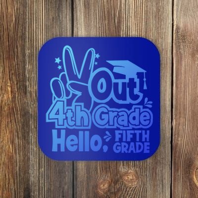 Peace Out 4Th Grade Hello 5Th Grade Teacher Graduation Cap Great Gift Coaster