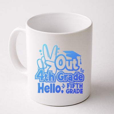 Peace Out 4Th Grade Hello 5Th Grade Teacher Graduation Cap Great Gift Coffee Mug