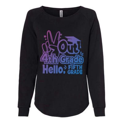 Peace Out 4Th Grade Hello 5Th Grade Teacher Graduation Cap Great Gift Womens California Wash Sweatshirt