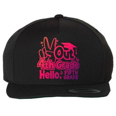 Peace Out 4Th Grade Hello 5Th Grade Teacher Graduation Cap Great Gift Wool Snapback Cap