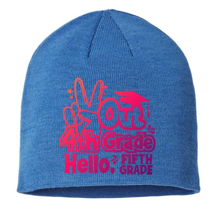 Peace Out 4Th Grade Hello 5Th Grade Teacher Graduation Cap Great Gift Sustainable Beanie