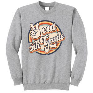 Peace Out 5th Grade Retro Graduation Class Of 2022 Virtual Gift Sweatshirt