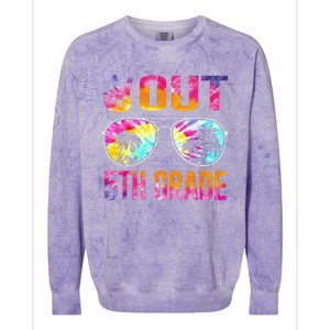 Peace Out 5th Grade Tie Dye Graduation Last Day Of School Colorblast Crewneck Sweatshirt