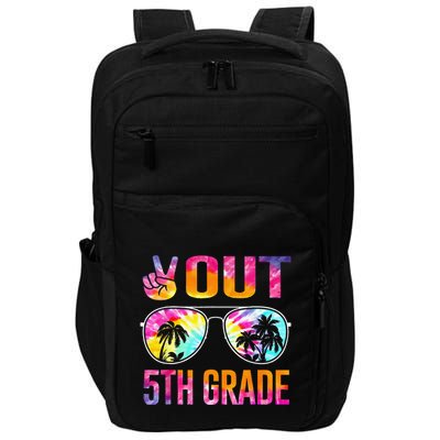 Peace Out 5th Grade Tie Dye Graduation Last Day Of School Impact Tech Backpack