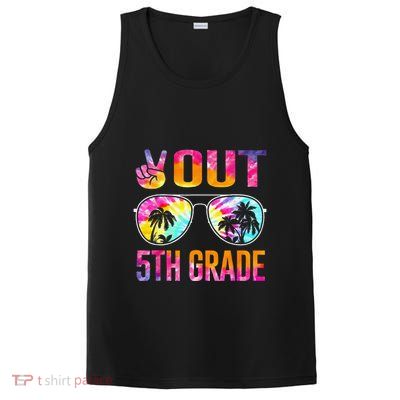 Peace Out 5th Grade Tie Dye Graduation Last Day Of School PosiCharge Competitor Tank