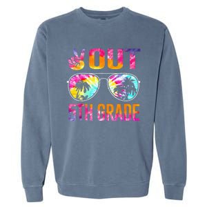 Peace Out 5th Grade Tie Dye Graduation Last Day Of School Garment-Dyed Sweatshirt