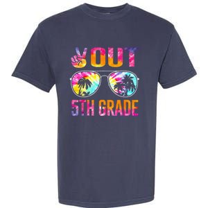 Peace Out 5th Grade Tie Dye Graduation Last Day Of School Garment-Dyed Heavyweight T-Shirt