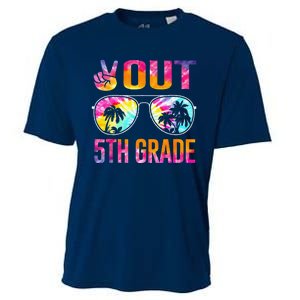 Peace Out 5th Grade Tie Dye Graduation Last Day Of School Cooling Performance Crew T-Shirt