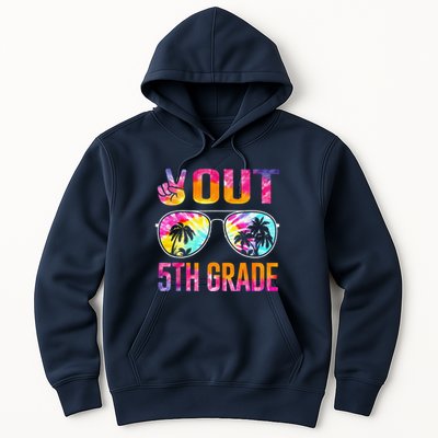 Peace Out 5th Grade Tie Dye Graduation Last Day Of School Hoodie