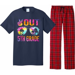 Peace Out 5th Grade Tie Dye Graduation Last Day Of School Pajama Set