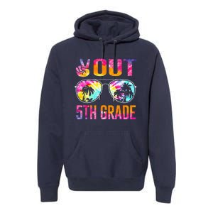 Peace Out 5th Grade Tie Dye Graduation Last Day Of School Premium Hoodie