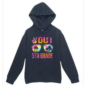 Peace Out 5th Grade Tie Dye Graduation Last Day Of School Urban Pullover Hoodie