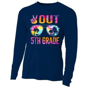 Peace Out 5th Grade Tie Dye Graduation Last Day Of School Cooling Performance Long Sleeve Crew