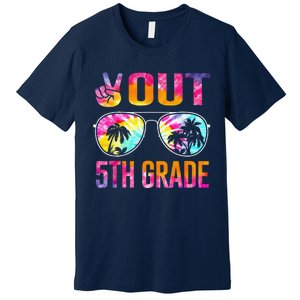 Peace Out 5th Grade Tie Dye Graduation Last Day Of School Premium T-Shirt