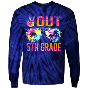 Peace Out 5th Grade Tie Dye Graduation Last Day Of School Tie-Dye Long Sleeve Shirt