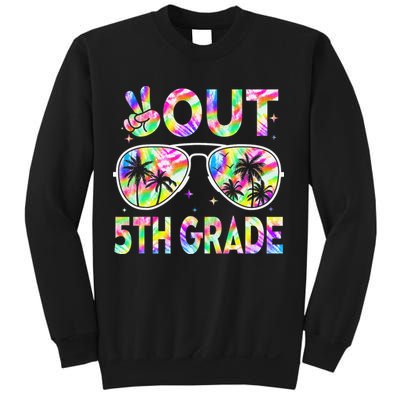 Peace Out 5th Grade Tie Dye Graduation Last Day Of School Sweatshirt