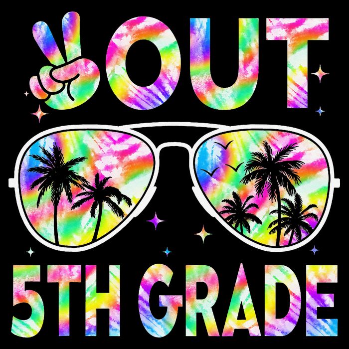 Peace Out 5th Grade Tie Dye Graduation Last Day Of School Backpack