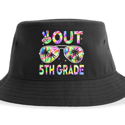 Peace Out 5th Grade Tie Dye Graduation Last Day Of School Sustainable Bucket Hat