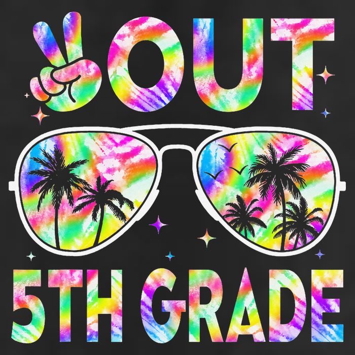 Peace Out 5th Grade Tie Dye Graduation Last Day Of School Beanie