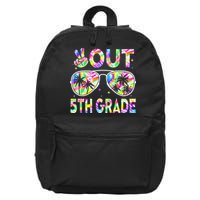 Peace Out 5th Grade Tie Dye Graduation Last Day Of School 16 in Basic Backpack