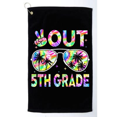 Peace Out 5th Grade Tie Dye Graduation Last Day Of School Golf Towel