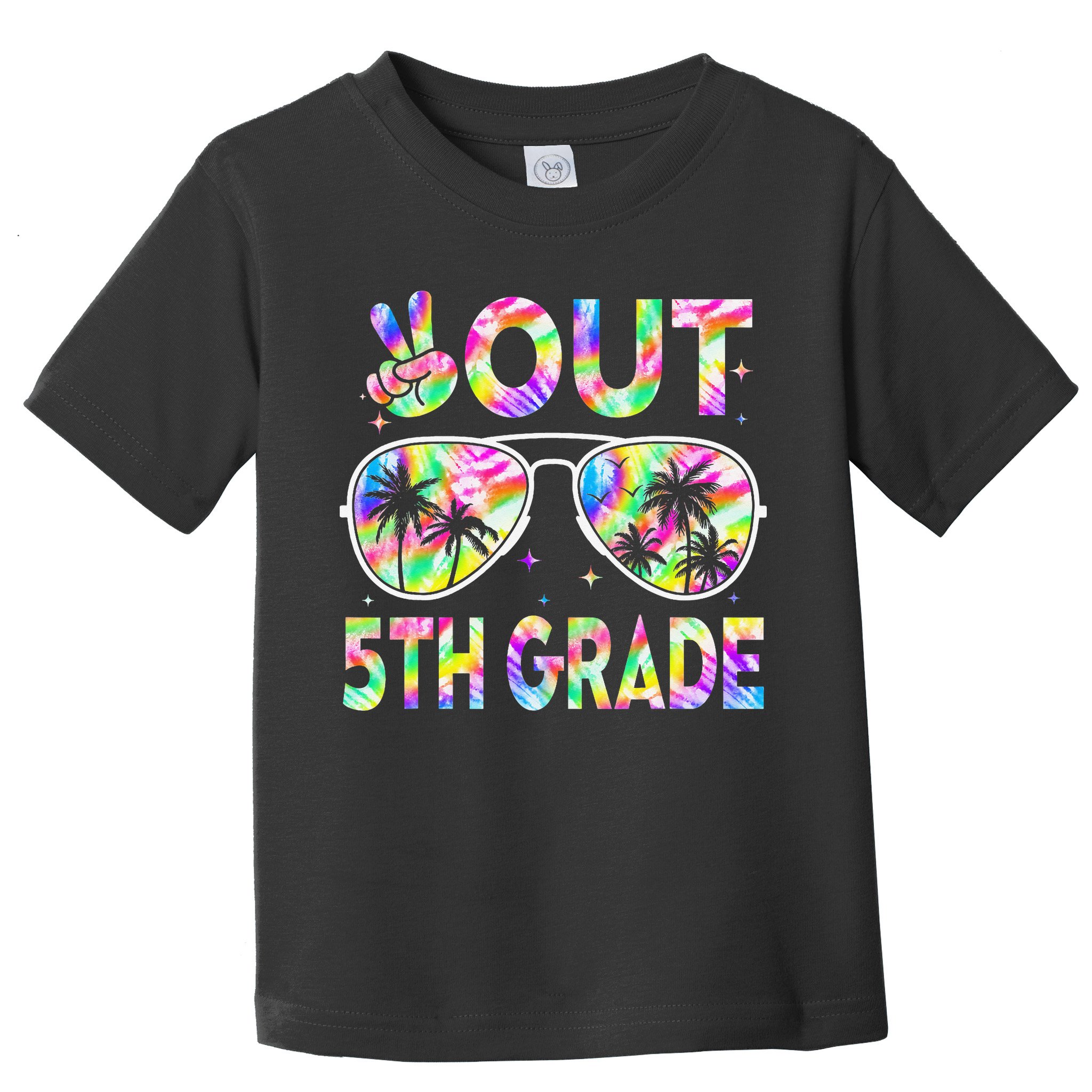Peace Out 5th Grade Tie Dye Graduation Last Day Of School Toddler T-Shirt