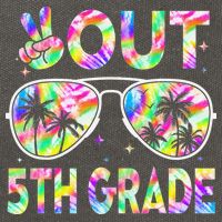 Peace Out 5th Grade Tie Dye Graduation Last Day Of School Cotton Canvas Backpack