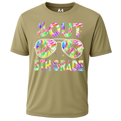 Peace Out 5th Grade Tie Dye Graduation Last Day Of School Cooling Performance Crew T-Shirt