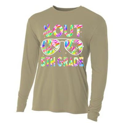 Peace Out 5th Grade Tie Dye Graduation Last Day Of School Cooling Performance Long Sleeve Crew