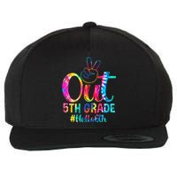 Peace Out 5th Grade Hello 6th Grade Back To School Tie Dye Wool Snapback Cap