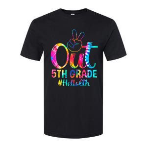 Peace Out 5th Grade Hello 6th Grade Back To School Tie Dye Softstyle CVC T-Shirt