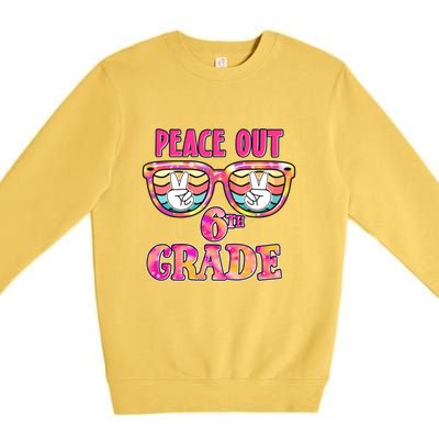 Peace Out 6th Sixth Grade Graduation Last Day Of School Gift Premium Crewneck Sweatshirt