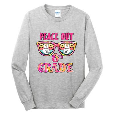 Peace Out 6th Sixth Grade Graduation Last Day Of School Gift Tall Long Sleeve T-Shirt