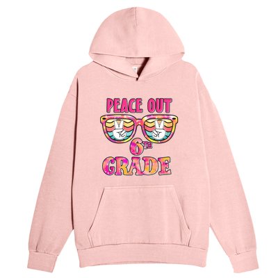 Peace Out 6th Sixth Grade Graduation Last Day Of School Gift Urban Pullover Hoodie