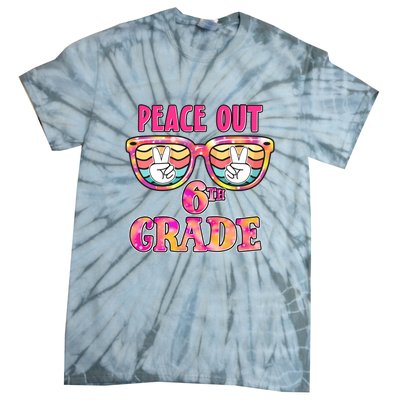 Peace Out 6th Sixth Grade Graduation Last Day Of School Gift Tie-Dye T-Shirt