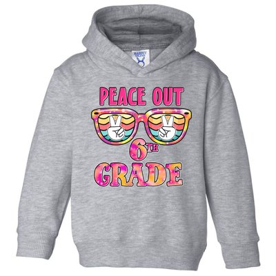 Peace Out 6th Sixth Grade Graduation Last Day Of School Gift Toddler Hoodie
