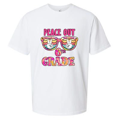 Peace Out 6th Sixth Grade Graduation Last Day Of School Gift Sueded Cloud Jersey T-Shirt