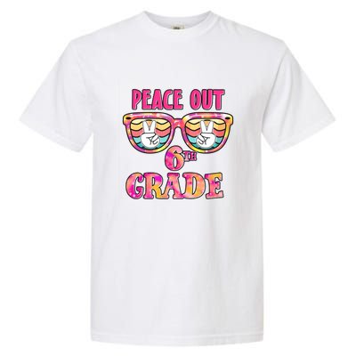 Peace Out 6th Sixth Grade Graduation Last Day Of School Gift Garment-Dyed Heavyweight T-Shirt