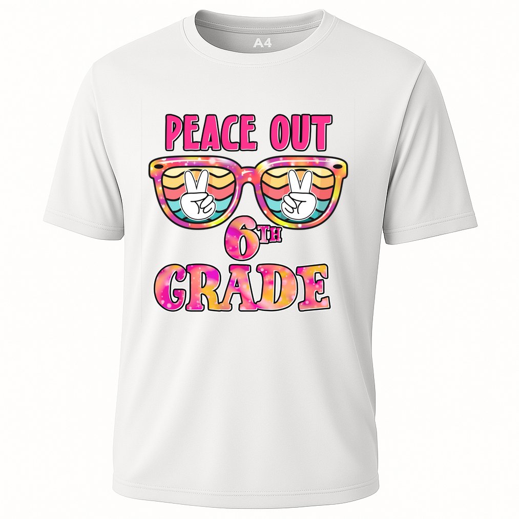 Peace Out 6th Sixth Grade Graduation Last Day Of School Gift Cooling Performance Crew T-Shirt