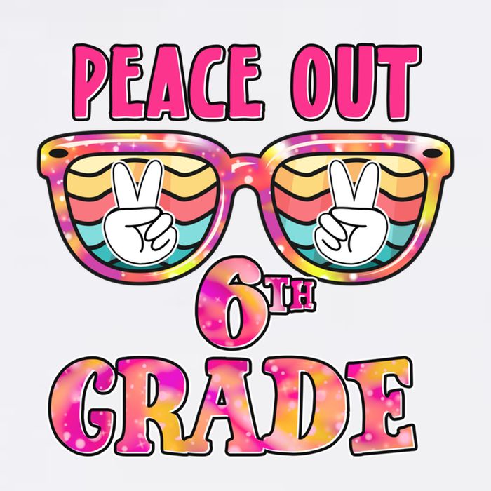 Peace Out 6th Sixth Grade Graduation Last Day Of School Gift Cooling Performance Crew T-Shirt