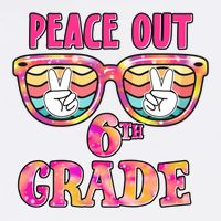 Peace Out 6th Sixth Grade Graduation Last Day Of School Gift Beanie