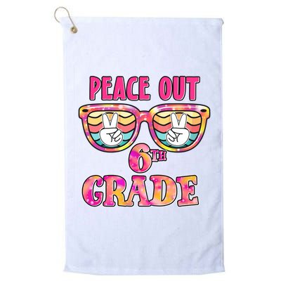Peace Out 6th Sixth Grade Graduation Last Day Of School Gift Golf Towel