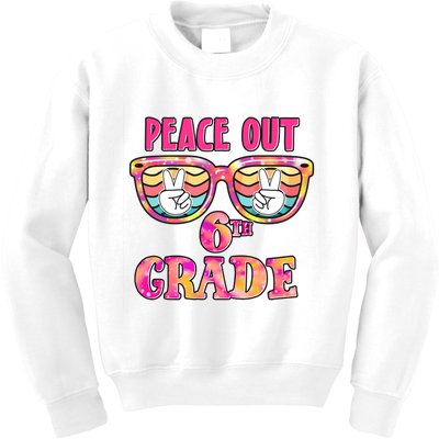 Peace Out 6th Sixth Grade Graduation Last Day Of School Gift Kids Sweatshirt