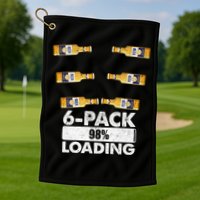 Pack Of 6 Loading Beer Mugs Gift Golf Towel