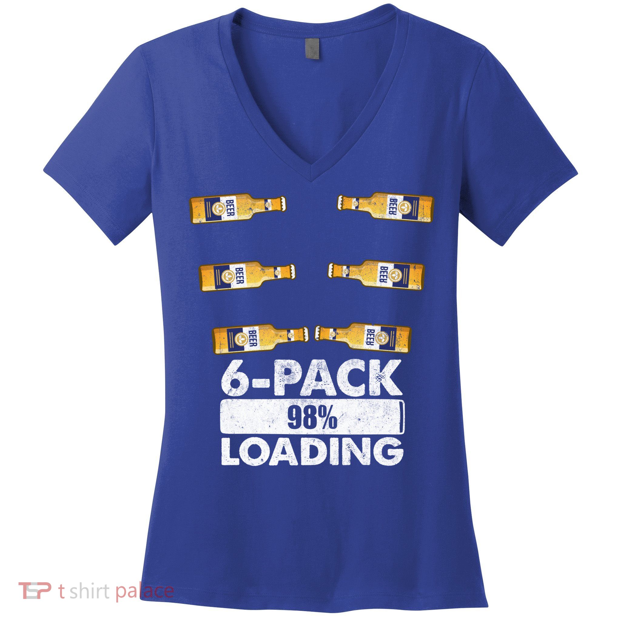 Pack Of 6 Loading Beer Mugs Gift Women's V-Neck T-Shirt