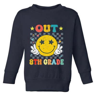 Peace Out 8th Grade Graduate Graduation Last Day Of School Toddler Sweatshirt