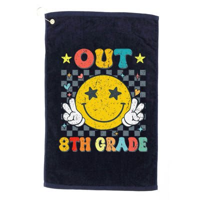 Peace Out 8th Grade Graduate Graduation Last Day Of School Platinum Collection Golf Towel