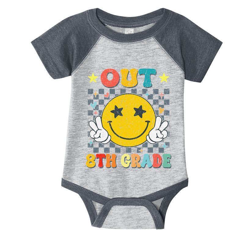 Peace Out 8th Grade Graduate Graduation Last Day Of School Infant Baby Jersey Bodysuit